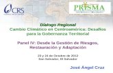 Dialogo Regional Dialogo Regional Cambio Climático en Centroamérica: Desafíos para la Gobernanza Territorial Panel IV: Desde la Gestión de Riesgos, Restauración.