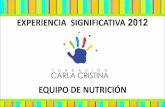 JARDÍN INFANTIL BUEN COMIENZO MONTECARLO 2012 Siguiendo con uno de los objetivos de la Fundación Carla Cristina “contribuir al desarrollo integral de.