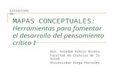 MAPAS CONCEPTUALES: Herramientas para fomentar el desarrollo del pensamiento crítico I Dra. Soledad Armijo Rivera Facultad de Ciencias de la Salud Universidad.