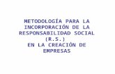 METODOLOGÍA PARA LA INCORPORACIÓN DE LA RESPONSABILIDAD SOCIAL (R.S.) EN LA CREACIÓN DE EMPRESAS.