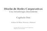 Diseño de Redes Corporativas Una metodología descendente Capítulo Dos Análisis de Metas Técnicas y Balances Copyright 2004 Cisco Press & Priscilla Oppenheimer.