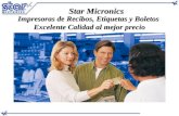 Impresoras de Recibos, Etiquetas y Boletos Excelente Calidad al mejor precio Star Micronics.