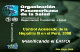 30/5/2008 Control Acelerado de la Hepatitis B en el Perú, 2008 !Planificando el ÉXITO! Lima, Mayo, 2008.