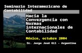 Hacia la Convergencia con Normas internacionales de Contabilidad México, octubre 2004 Seminario Interamericano de Contabilidad Dr. Jorge José Gil - Argentina.