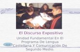 El Discurso Expositivo Unidad Fundamental En El Programa De Lengua Castellana Y Comunicación De Segundo Medio. asan.