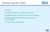 Proceso Carga del CV en el Aplicativo CVar. Importación vía Web de la ficha completa Recepción de la documentación en la Universidad. Proceso de evaluación.