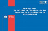 Ranking 2011 de Calidad de Servicio de las Empresas de Distribución de Electricidad.