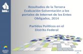 Dirección de Evaluación y Estudios Resultados de la Tercera Evaluación-Solventación a los portales de Internet de los Entes Obligados, 2014 Partidos Políticos.