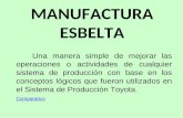 MANUFACTURA ESBELTA Una manera simple de mejorar las operaciones o actividades de cualquier sistema de producción con base en los conceptos lógicos que.