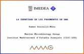 LA IDENTIDAD DE LOS FRAGMENTOS DE DNA Ramon Rosselló-Móra Marine Microbiology Group Institut Mediterrani d’Estudis Avançats (CSIC-UIB)