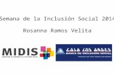 Semana de la Inclusión Social 2014 Rosanna Ramos Velita.
