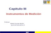 Capitulo III Instrumentos de Medición 2007 Profesor: Rafael Guzmán Muñoz rguzmanm@codelco.cl.