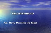 SOLIDARIDAD SOLIDARIDAD Ab. Nevy Bonetto de Rizzi.