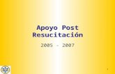 1 Apoyo Post Resucitación 2005 - 2007. 2 Introducción Potencial importante para disminuir: - Mortalidad a corto plazo por inestabilidad hemodinámica y.