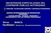 UNIVERSIDAD ESPECIALIZADA DEL CONTADOR PÚBLICO AUTORIZADO NORMAS INTERNACIONALES DE INFORMACIÓN FINANCIERA “ACTUALIZACIÓN, PRIMERA ADOPCIÓN Y CONVERGENCIA.