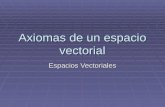 Axiomas de un espacio vectorial Espacios Vectoriales.
