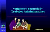 H&S “Higiene y Seguridad” Trabajos Administrativos Agosto 2012.