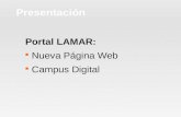 Presentación Portal LAMAR: Nueva Página Web Campus Digital.