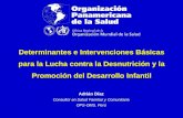 Determinantes e Intervenciones Básicas para la Lucha contra la Desnutrición y la Promoción del Desarrollo Infantil Adrián Díaz Consultor en Salud Familiar.