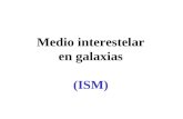 Medio interestelar en galaxias (ISM). Ejemplo: galaxia del Sombrero, polvo y gas.