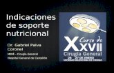Indicaciones de soporte nutricional Dr. Gabriel Paiva Coronel MIR 4 - Cirugía General Hospital General de Castellón.