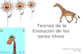 Teorías de la Evolución de los seres Vivos Profesores: Karina Brevis Juan Vega.