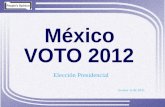 1. 2 México Voto 2012 Elección Presidencial Presentación Siguiendo el método aleatorio simple combinado, se llevaron a cabo entrevistas telefónicas personales.