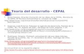 Teoría del desarrollo - CEPAL Bielschowsky, Ricardo: Evolución de las ideas de la CEPAL, Revista de la CEPAL Nº Número Extraordinario, octubre de 1998.