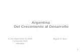 11 Argentina Del Crecimiento al Desarrollo 11 de Septiembre de 2014 Fundación DAR Mendoza Miguel R. Bein.