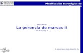 Planificación Estratégica de Mercadeo Sección 6 La gerencia de marcas II (Branding..) Leandro Izquierdo A.
