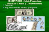 SEMINARIO :Crisis Financiera Mundial-Causas y Consecuencias Expositor: Expositor: Mag. Frank Claudio Sanabria Iparraguirre. Mag. Frank Claudio Sanabria.