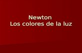 Newton Los colores de la luz. Investigación de los colores de la luz en el siglo XVII Motivación principal: explicar el arco iris Motivación principal: