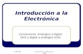 12/08/2008Introducción a la Electrónica - 2008 Introducción a la Electrónica Conversores: Analogico a digital (AD) y digital a analogico (DA)