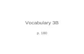 Vocabulary 3B p. 180. La avenida El camión La carretera.