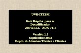 UVE-ITESM Guía Rápida para su Decodificador ZINWELL ZDX-7111 Versión 1.5 Septiembre 2003 Depto. de Atención Técnica a Clientes.