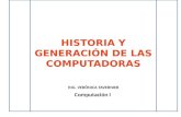 HISTORIA Y GENERACIÓN DE LAS COMPUTADORAS ING. VERÓNICA TAVERNIER Computación I.