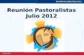 Reunión Pastoralistas Julio 2012. Elementos a considerar: “Para ser más rápidos, más altos y más fuertes………………..”