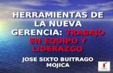 JOSE SIXTO BUITRAGO MOJICA HERRAMIENTAS DE LA NUEVA GERENCIA: TRABAJO EN EQUIPO Y LIDERAZGO.