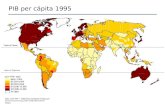 PIB per cápita 1995. PIB per cápita por latitud.