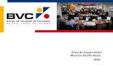 Área de Supervisión Mauricio Rosillo Rojas 2005. Contenido I.Modelo de Autorregulación de la BVC II.Área de Supervisión día a día III.Ley 964 de 2005.