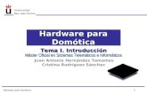 Hardware para Domótica 1 Máster Oficial en Sistemas Telemáticos e Informáticos Máster Oficial en Sistemas Telemáticos e Informáticos Juan Antonio Hernández.