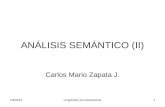 4/27/2015Lingüística Computacional1 ANÁLISIS SEMÁNTICO (II) Carlos Mario Zapata J.