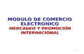 1 MODULO DE COMERCIO ELECTRONICO MERCADEO Y PROMOCIÓN INTERNACIONAL.