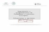 Seguimiento y acompañamiento de formadores y asesores bilingües. Situaciones y opciones educativas. México, D.F., 28 de octubre de 2013.
