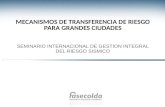 MECANISMOS DE TRANSFERENCIA DE RIESGO PARA GRANDES CIUDADES SEMINARIO INTERNACIONAL DE GESTION INTEGRAL DEL RIESGO SISMICO.