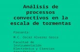 Análisis de processos convectivos en la escala de tormentas Presenta: M.C. Oscar Alvarez Gasca Facultad de Instrumentación Electrónica y Ciencias Atmosféricas.