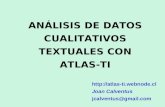 ANÁLISIS DE DATOS CUALITATIVOS TEXTUALES CON ATLAS-TI  Joan Calventus jcalventus@gmail.com.