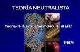 TEORÍA NEUTRALISTA Teoría de la evolución molecular al azar TNEM.