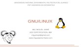 GNU/LINUX UNIVERSIDAD NACIONAL EXPERIMENTAL POLITECTICA DEL GUARICO PNF: INGENIERIA EN INFORMATICA ING. MIGUEL JAIME ACE CERTIFICATION, IBM migueload@gmail.com.