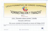 27/04/2015Dpto. Administrativo1 I.E.S. “Fernando Lázaro Carreter”- Utrillas Duración 2.000 horas Dos cursos, incluida la Formación en Centros de Trabajo.